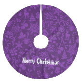 Frohe Weihnachten Polyester Weihnachtsbaumdecke (Vorderseite)