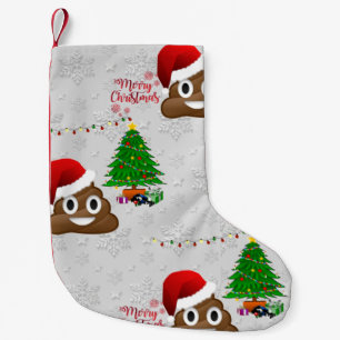 frohe Weihnachten poo emoji Strumpf Kleiner Weihnachtsstrumpf