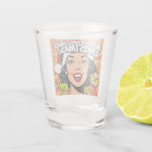 Frohe Weihnachten Pop-Art-Shotglas Schnapsglas (Rückseite)