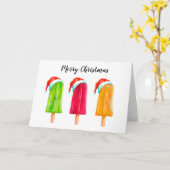 Frohe Weihnachten Popsicles-Grußkarte Karte (Gelbe Blume)