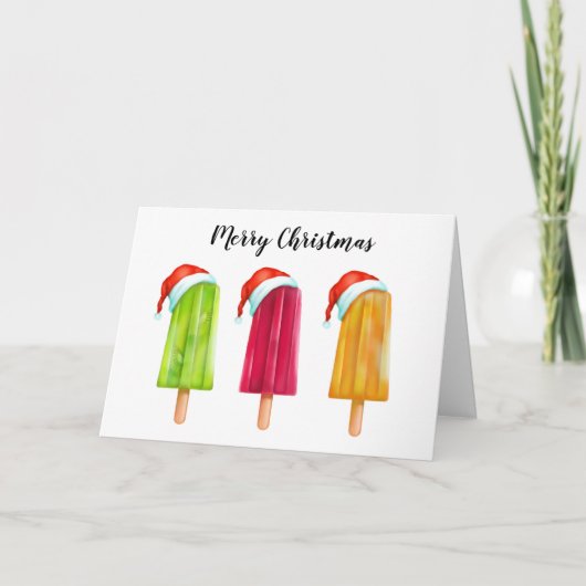 Frohe Weihnachten Popsicles-Grußkarte Karte (Vorderseite)