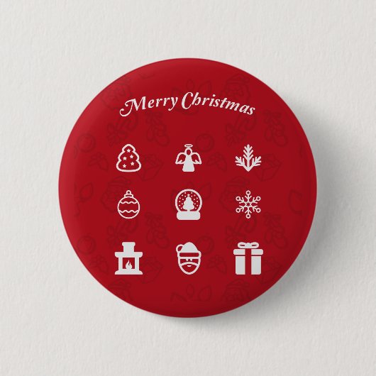 Frohe Weihnachten Popular Icons Set Button (Vorderseite)