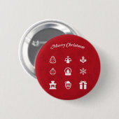 Frohe Weihnachten Popular Icons Set Button (Vorne & Hinten)