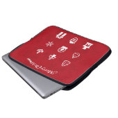 Frohe Weihnachten Popular Icons Set Laptopschutzhülle (Vorne Knopf)