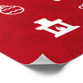 Frohe Weihnachten Popular Icons Set Poster (Ecke)