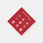 Frohe Weihnachten Popular Icons Set Serviette (Ecke)