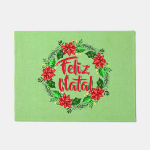 Frohe Weihnachten Portugiesisch Merry Christmas Fußmatte