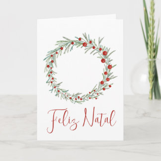 Frohe Weihnachten, portugiesischer Weihnachtskranz Feiertagskarte