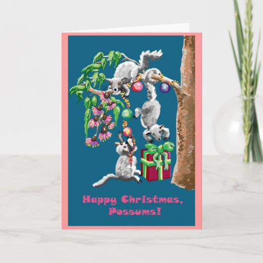 Frohe Weihnachten Possum! Aussie Christmas Card (Vorderseite)