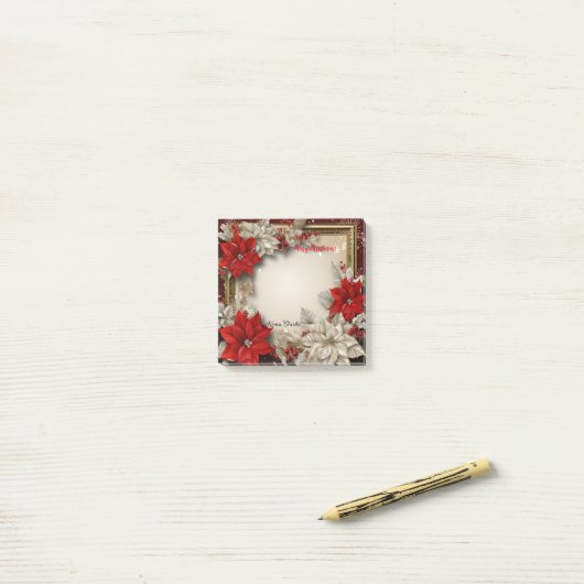 Frohe Weihnachten Post-it Klebezettel (Auf Schreibtisch)