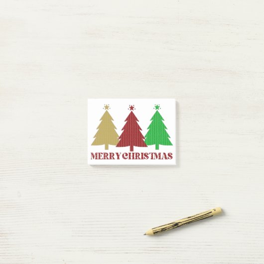 Frohe Weihnachten Post-it Klebezettel (Auf Schreibtisch)