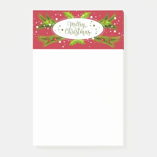 Frohe Weihnachten Post-it Klebezettel (Vorderseite)