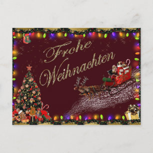 Frohe Weihnachten Postcard Postkarte