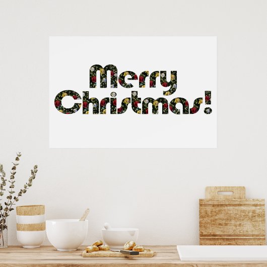 Frohe Weihnachten Poster (Küche)