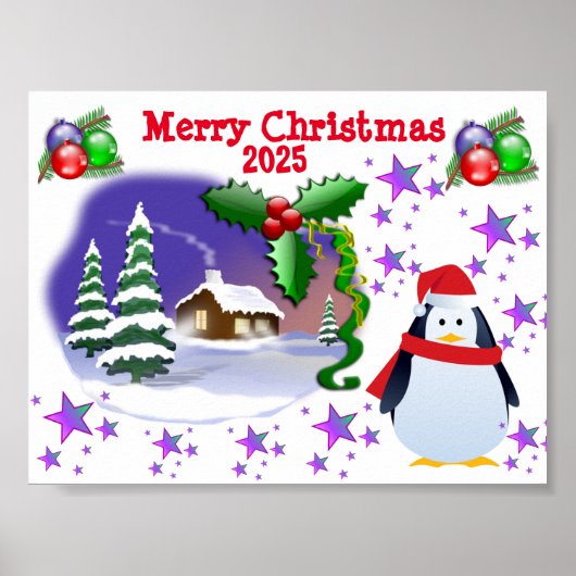 Frohe Weihnachten Poster (Vorne)