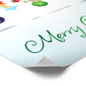 Frohe Weihnachten Poster (Ecke)