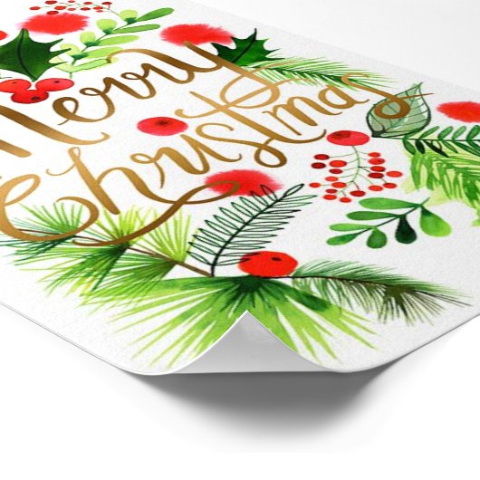 frohe Weihnachten Poster (Ecke)