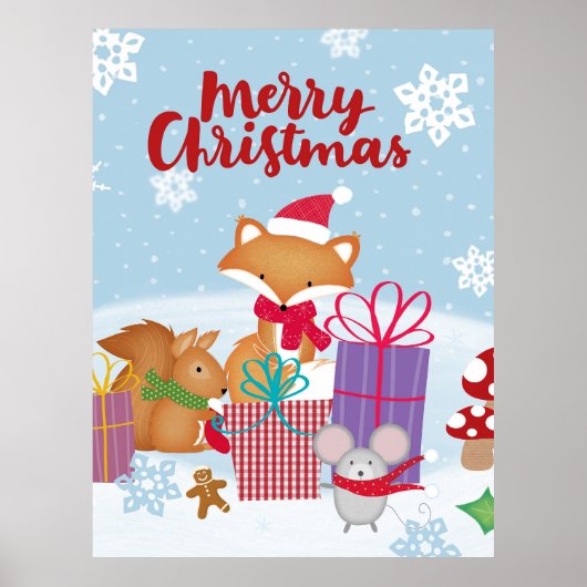 Frohe Weihnachten Poster (Vorne)