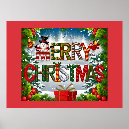 Frohe Weihnachten Poster (Vorne)
