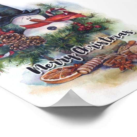 Frohe Weihnachten Poster (Ecke)