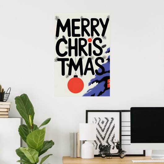 Frohe Weihnachten Poster (Heimbüro)
