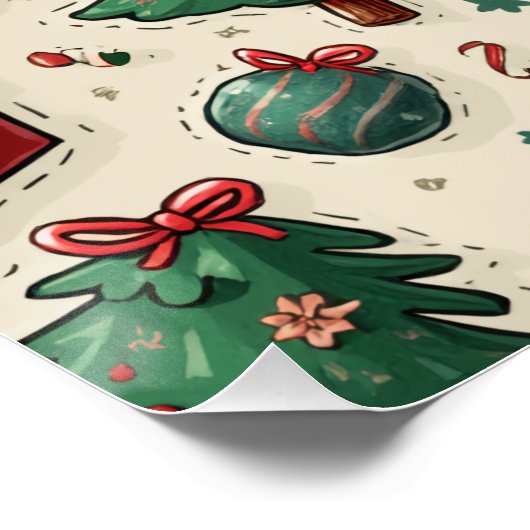 frohe Weihnachten Poster (Ecke)