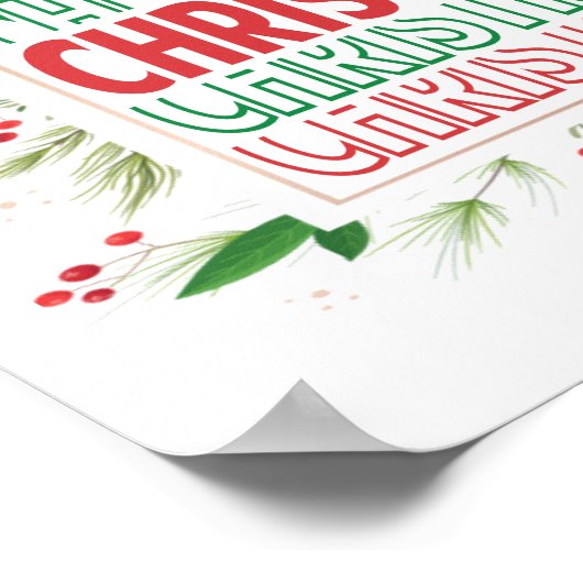 Frohe Weihnachten Poster (Ecke)