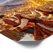 Frohe Weihnachten Poster Papier (Halbglanz) (Ecke)