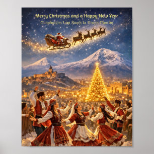 Frohe Weihnachten Poster Papier (Halbglanz)
