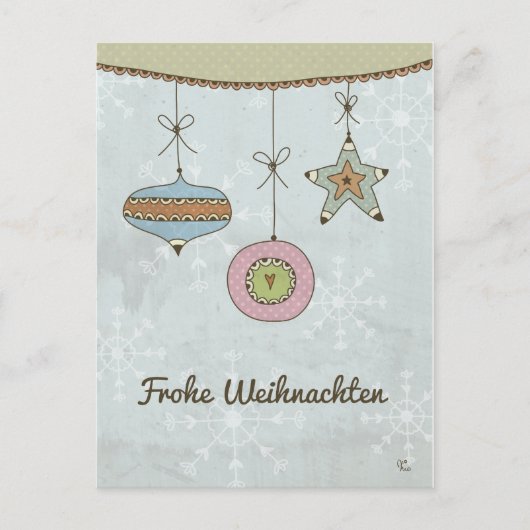 Frohe Weihnachten Postkarte (Vorderseite)