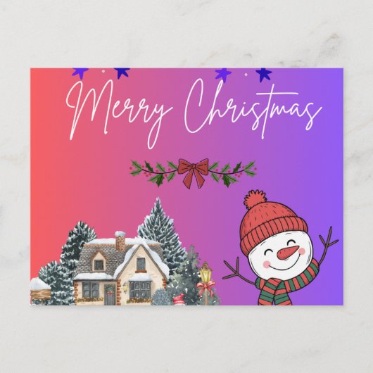 Frohe Weihnachten Postkarte (Vorderseite)