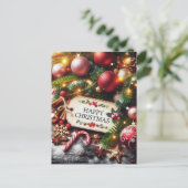 Frohe Weihnachten Postkarte (Stehend Vorderseite)