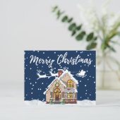 Frohe Weihnachten Postkarte (Stehend Vorderseite)