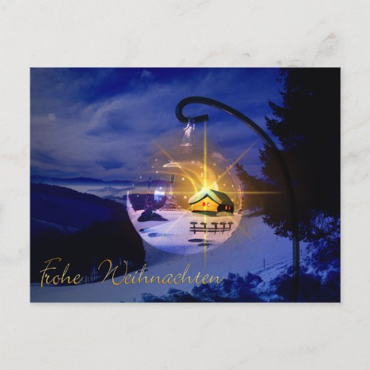 Frohe Weihnachten Postkarte (Vorderseite)
