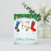 Frohe Weihnachten Postkarte (Stehend Vorderseite)