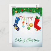 Frohe Weihnachten Postkarte (Vorne/Hinten)