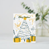 Frohe Weihnachten Postkarte (Stehend Vorderseite)