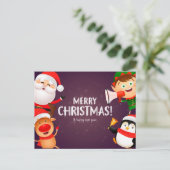 Frohe Weihnachten Postkarte (Stehend Vorderseite)