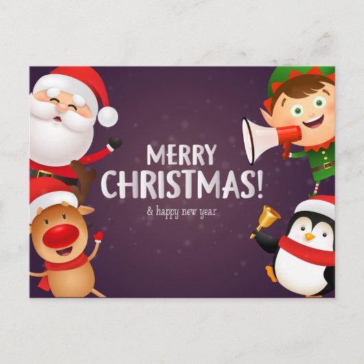 Frohe Weihnachten Postkarte (Vorderseite)