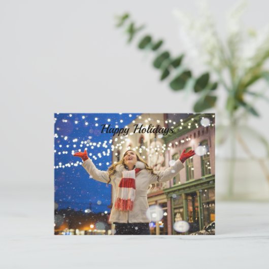 Frohe Weihnachten Postkarte (Stehend Vorderseite)