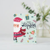 Frohe Weihnachten Postkarte (Stehend Vorderseite)