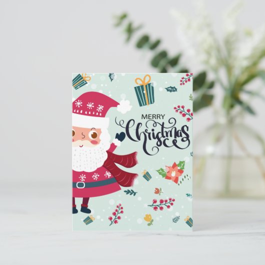 Frohe Weihnachten Postkarte (Stehend Vorderseite)