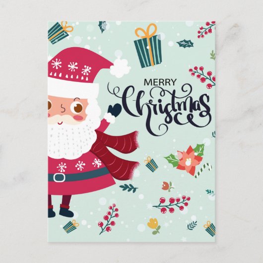 Frohe Weihnachten Postkarte (Vorderseite)