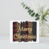 Frohe Weihnachten Postkarte (Stehend Vorderseite)