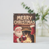 frohe Weihnachten Postkarte (Stehend Vorderseite)