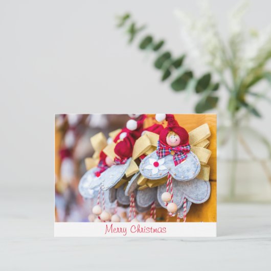 Frohe Weihnachten Postkarte (Stehend Vorderseite)