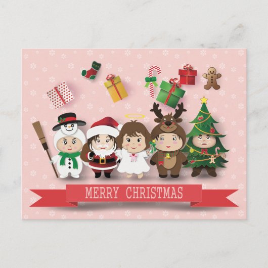 Frohe Weihnachten Postkarte (Vorderseite)