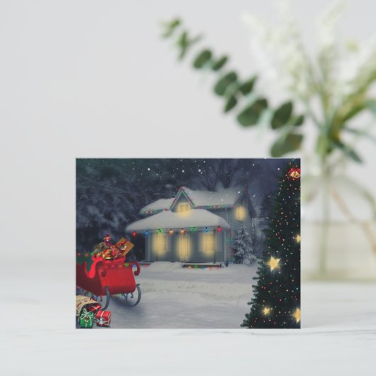 Frohe Weihnachten Postkarte (Stehend Vorderseite)