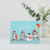 Frohe Weihnachten Postkarte (Stehend Vorderseite)