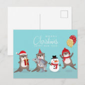 Frohe Weihnachten Postkarte (Vorne/Hinten)
